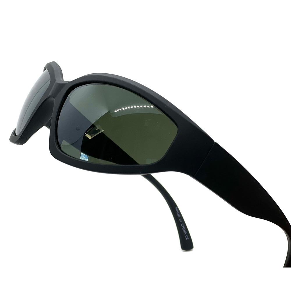 Women Men Sunglasses Fashion Dark Green Lens Shield Retro Running Fishing Sports